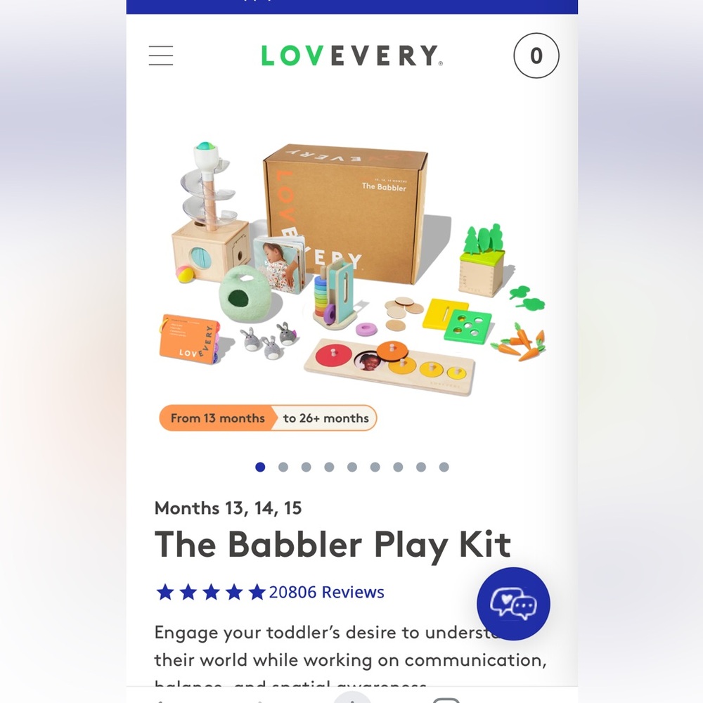 Lovevery Babbler Play Kit for Kids - Multicolor Learning Toys